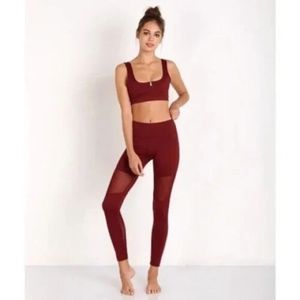 Varley Sycamore High-Rise Mesh Inset Tight Leggings - Small